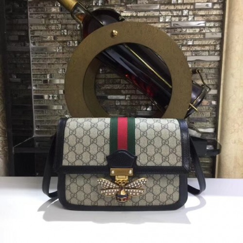 Gucci Queen Margaret GG Supreme medium schoudertas 524356 zwart