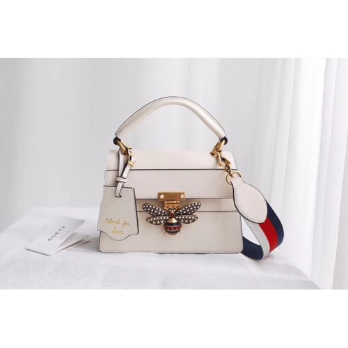 Gucci Queen Margaret kleine tas met handvat aan de bovenkant 476541 wit