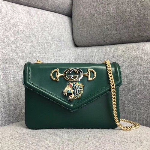 Gucci Rajah kleine schoudertas 537243 Donkergroen