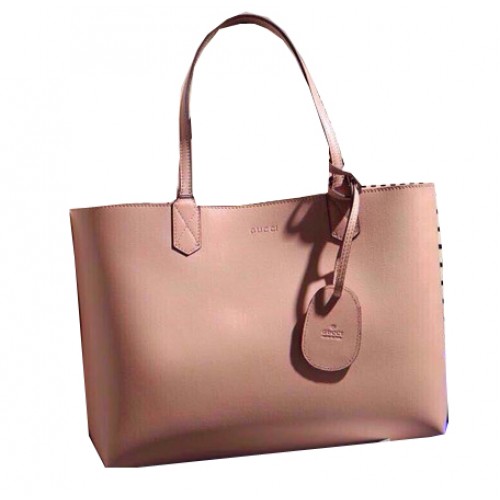 Gucci omkeerbare GG lederen draagtassen 368568 roze