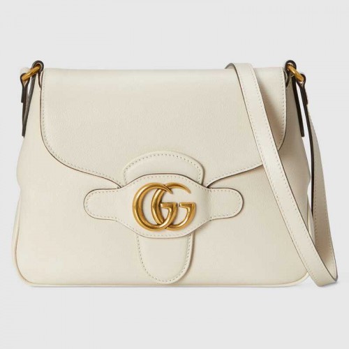 Gucci Kleine koerierstas met dubbele G 648934 wit