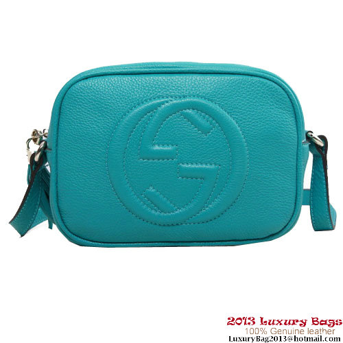 Gucci Soho kalfsleren discotas 308364 Aquamarijn