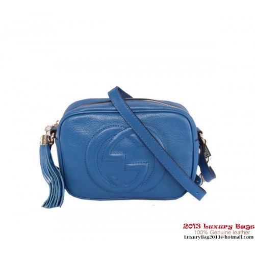 Gucci Soho Kalfsleren discotas 308364 blauw