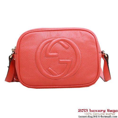 Gucci Soho Kalfsleren discotas 308364 lichtrood