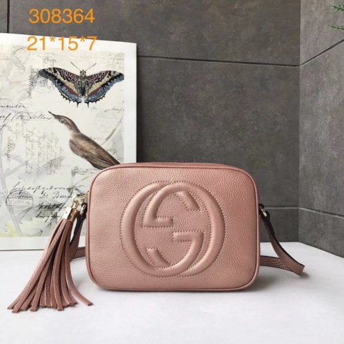 Gucci Soho Kalfsleer disco tas 308364 roze