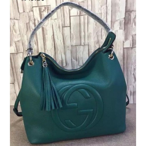 Gucci Soho leren hobo tas kalfsleer leer 408825 groen