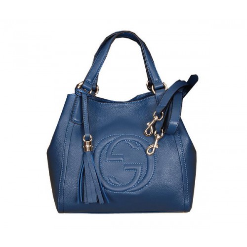 Gucci Soho Leren Schoudertas 336751 Blauw