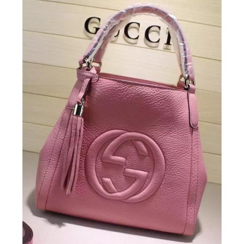 Gucci Soho Leren Schoudertas 336751 Roze