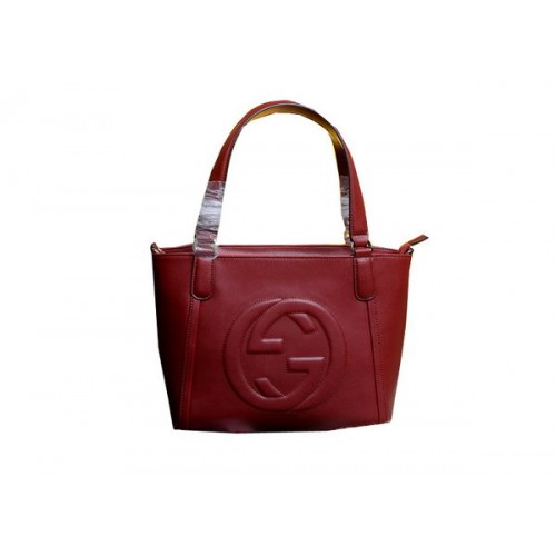 Gucci Soho lederen tas met handvat 369176 rood