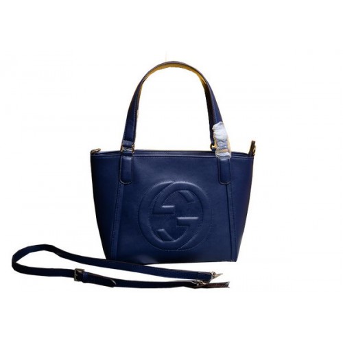 Gucci Soho lederen tas met handvat 369176 Royal