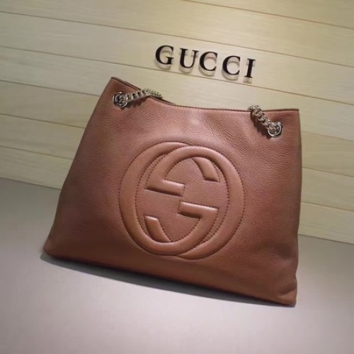 Gucci Soho Medium draagtas Kalfsleer 308982 Abrikoos