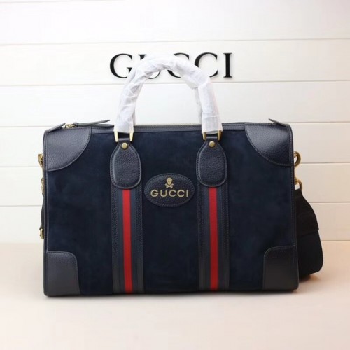 Gucci suède plunjezak met web 459311 koningsblauw