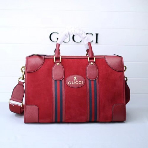 Gucci suède plunjezak met web 459311 rood