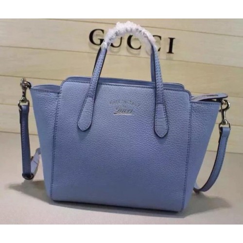 Gucci Swing mini leren handtassen 368827 lichtblauw