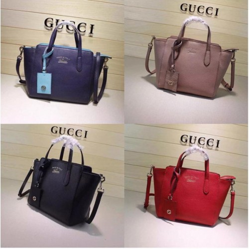 Gucci Swing mini lederen tassen met handvat aan de bovenkant 368827