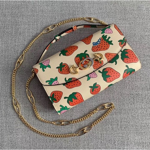 Gucci Zumi Aardbeienprint tas 572375