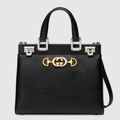 Gucci Zumi kleine handtas van generfd leer 569712 Zwart