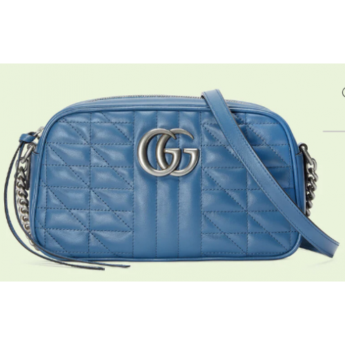 Gucci matelasse schoudertas 447632 blauw