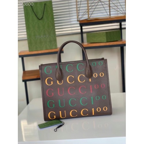 Gucci medium draagtas 680956 bruin