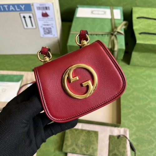 Gucci mini Blondie kaarthouder portemonnee 698635 Bourgondië