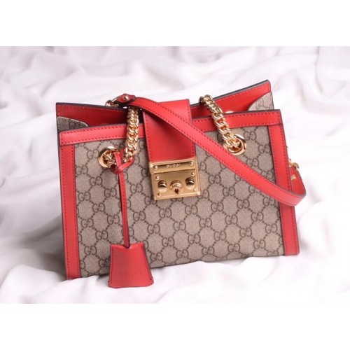 Gucci originele hangslot schoudertas 498156 rood