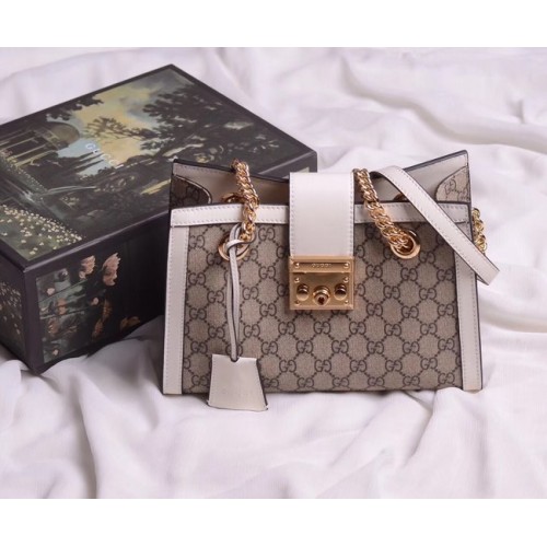 Gucci originele hangslot schoudertas 498156 wit