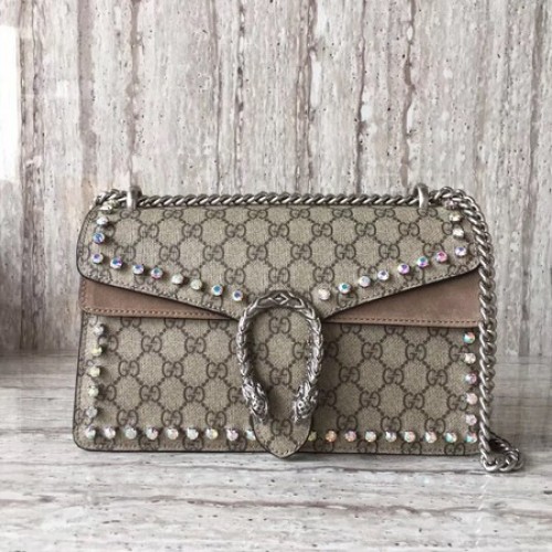 Gucci Dionysus Small GG Schoudertas 400249 Abrikoos