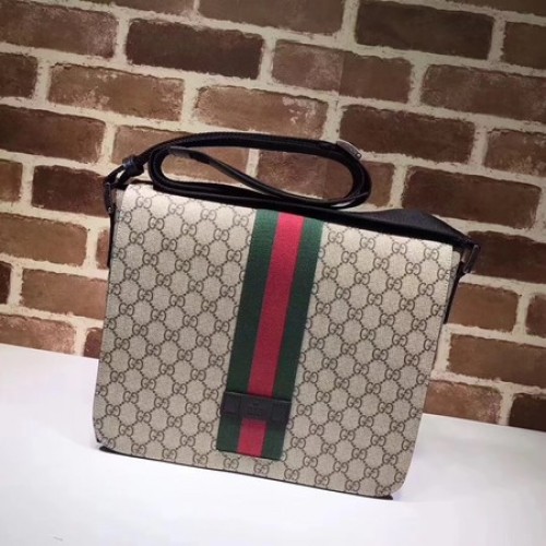 Gucci GG Supreme koerierstas 475432 bruin