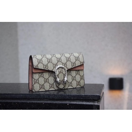 Gucci Dionysus GG Supreme Super mini-tas 476432 Abrikoos