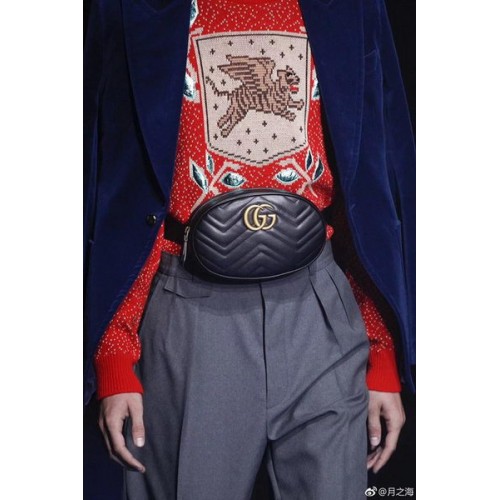 Gucci GG Marmont lederen heuptas 476434 zwart