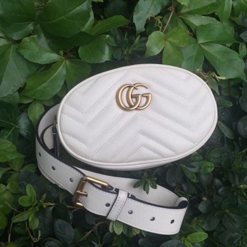 Gucci GG Marmont lederen heuptas 476434 wit