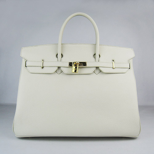 Hermes Birkin 40CM Togo Tas Beige 6099 Goud