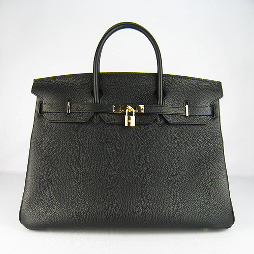 Hermes Birkin 40CM Togo tas zwart 6099 goud