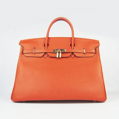 Hermes Birkin 40CM Togo tas oranje 6099 goud