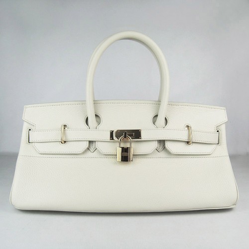 Hermes Birkin 6109 Togo leren tas beige 42 cm goud