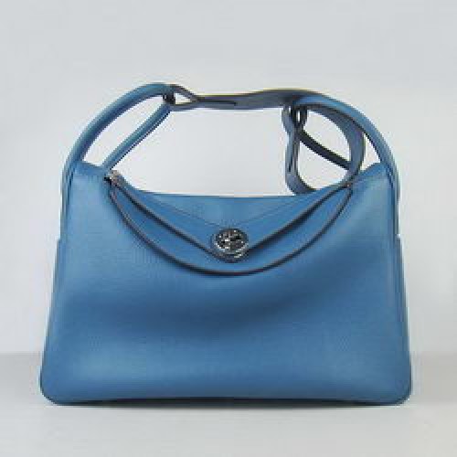 Hermes Lindy 34CM schoudertas blauw