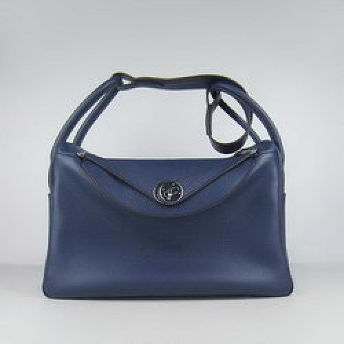 Hermes Lindy 34CM schoudertas donkerblauw