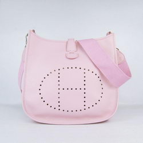 Hermes Koeienhuid Evelyne Messenger Bag 6309 Roze