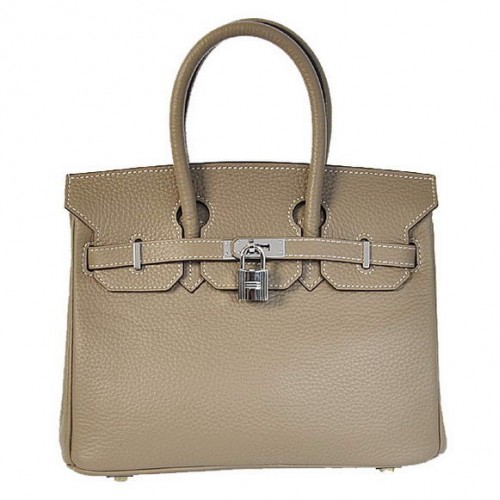 Hermes Birkin 25CM draagtassen Togo leer donkergrijs zilver