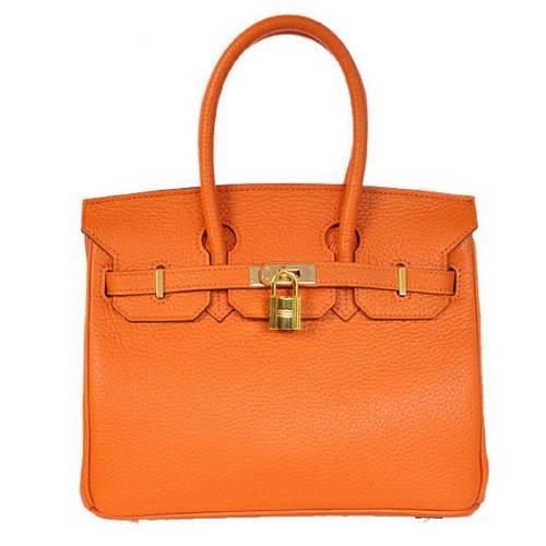 Hermes Birkin 25CM draagtassen Togo leer oranje Godlen