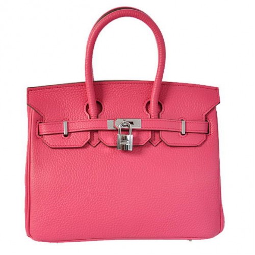 Hermes Birkin 25CM draagtassen Togo leer perzik zilver