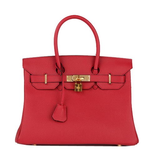 Hermes Birkin 30CM Tote tas Bourgondië origineel leer H30 goud