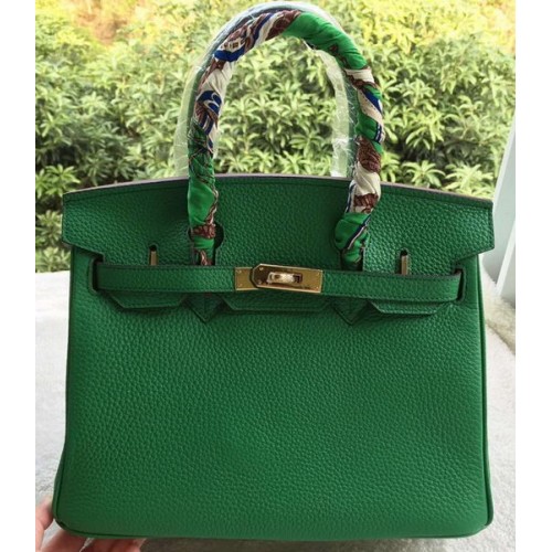 Hermes Birkin 30CM draagtassen groen kalfsleer leer BK30 goud