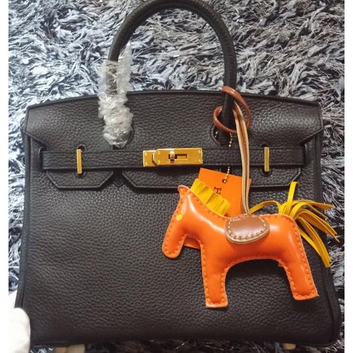 Hermes Birkin 30CM draagtassen Litchi leer H30LI zwart