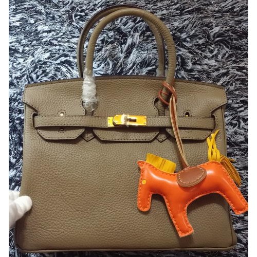 Hermes Birkin 30CM draagtassen Litchi leer H30LI kaki