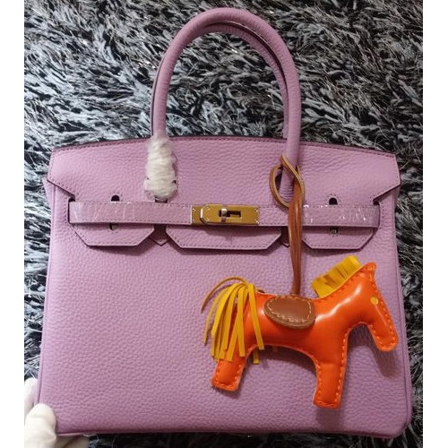 Hermes Birkin 30CM draagtassen Litchi leer H30LI lavendel