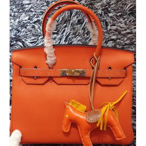 Hermes Birkin 30CM draagtassen Litchi leer H30LI oranje