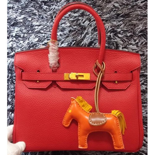 Hermes Birkin 30CM draagtassen Litchi leer H30LI rood