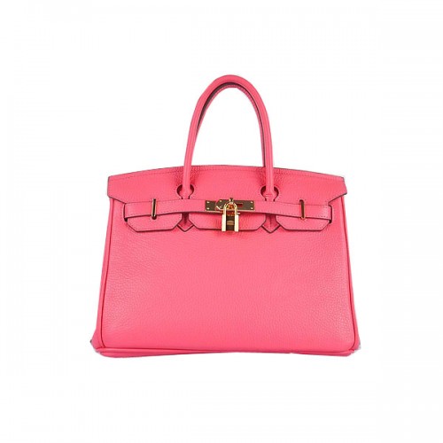 Hermes Birkin 30CM draagtassen roze Clemence leer goud