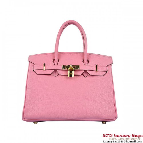 Hermes Birkin 30CM Tote tassen roze Togo leer goud